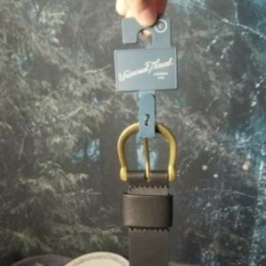 Black Leather Belt Large Target Universal Thread